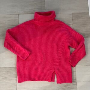 Elodie Vibrant Pink Cowl Neck Sweater